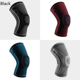 Knee Pads For Sport Knee  Silicone Spring Patella Protector (Option: Black-S-1PCS)