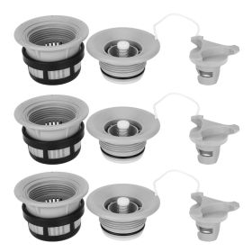 3Pcs Safety Air Valve with Filter Mesh Accessory for Inflatable Tent Boat Kayaksblack (Color: Grey)