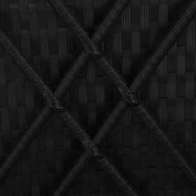 vidaXL Sun Lounger with Cushion Poly Rattan Black (Option: as picture)